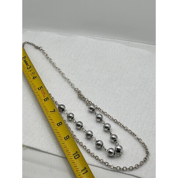 Black & White Cats Pendant 'Ying & Yang' & A Two Row Silver-Tone Necklace - Picture 10 of 11